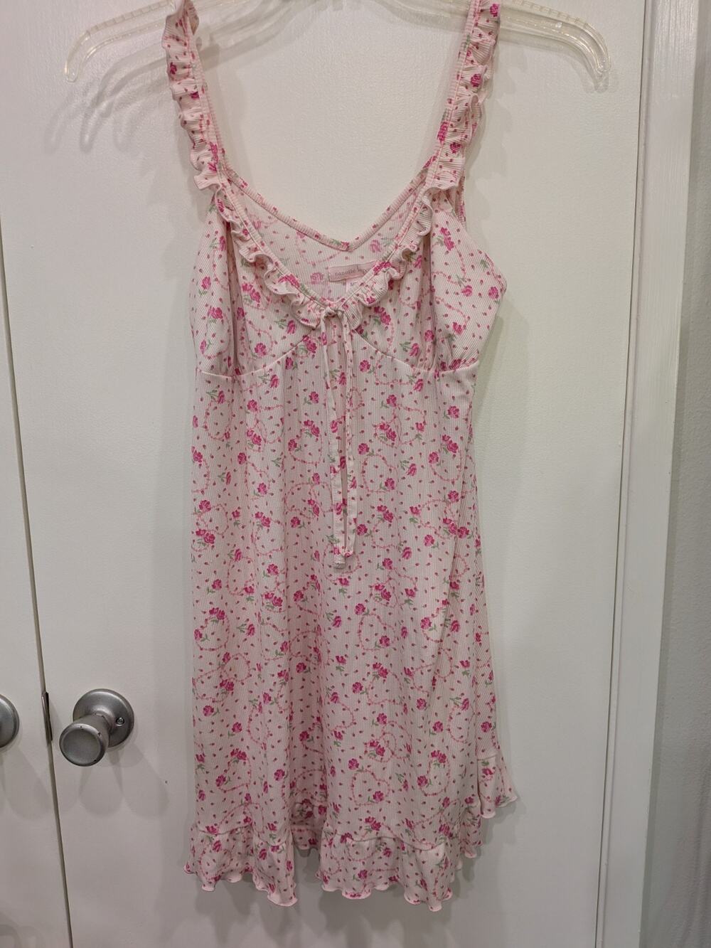 NANETTE LEPORE Womens Chemise NWT Stretch Fabric Nightgown Size S Floral/Hearts